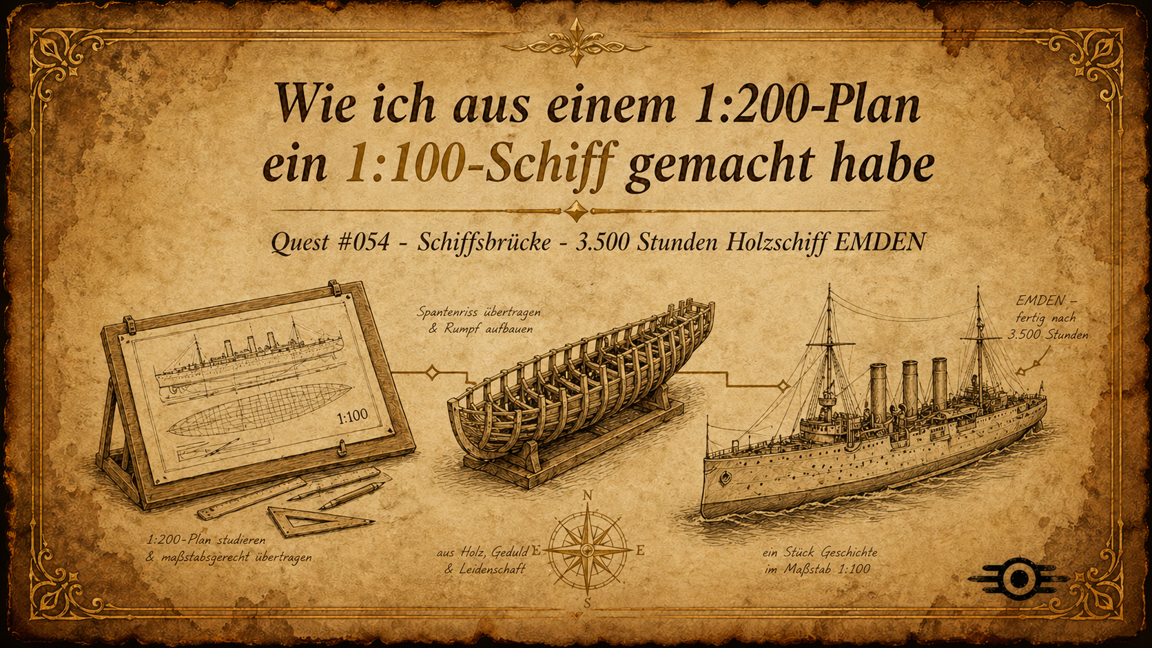 Wie ich aus einem 1:200-Plan ein 1:100-Schiff gemacht habe